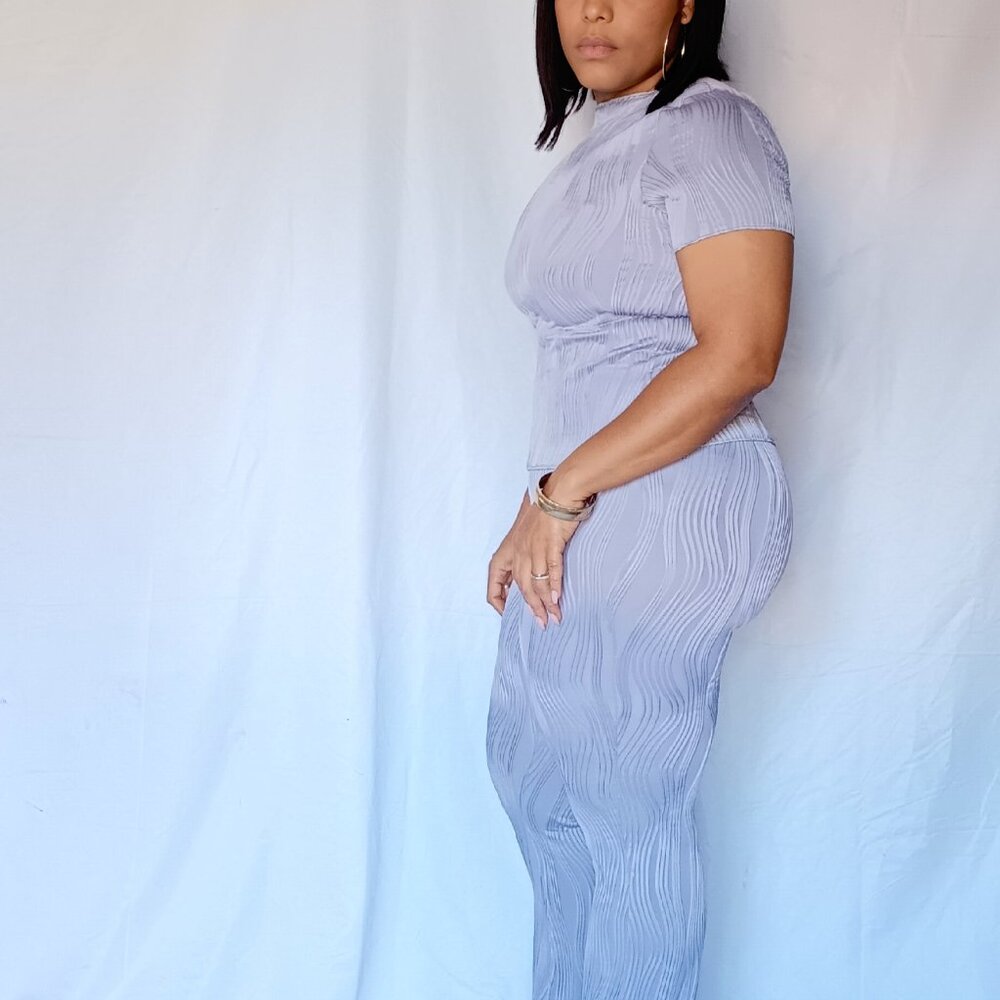 Lilac, flare leg pant set